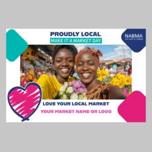 Love Your Local Market Landscape Selfie Frame – Custom Branded