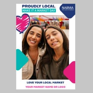 Love Your Local Market Portrait Selfie Frame – Custom Branded